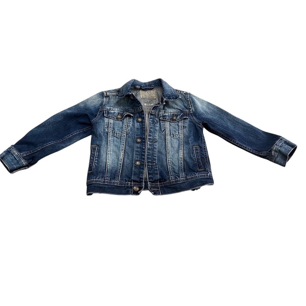 Polo Ralph Lauren Trucker Jacket Boys Size 5T Blue Denim Button Front